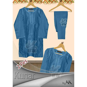 FIRLO JAISAR VOL II EDICIÓN CHIKKENKARI, Vestido Ecológico de Satén para Mujer, Estilo Chickenkari, para Representaciones Teatrales, Color Verde Azulado - Product Image 2