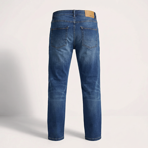<b>Mens</b> Casual Straight Loose Fit Denim Pants Cotton Blend Elasterell-P <b>Stretch</b> Lightweight Comfort Spring Summer Autumn Washed - Product Image 2