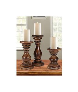 Bougeoir en bois sculpté à la main de qualité supérieure pour Noël Décoration de maison de luxe Table à manger et salon Accent - Product Image 1