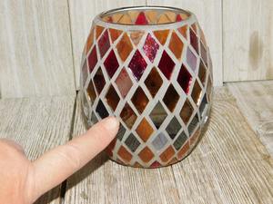 Mosaic Finished Glass Votive <b>Candle</b> Holder <b>Red</b> Color for Home Decorative Party Christmas Table Decor - Product Image 3