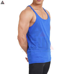 Vente chaude Personnalisé Couleur Unie Tricoté Casual Hommes Gym Débardeur À Séchage Rapide Respirant Coton/Fibre De Bambou - Product Image 6