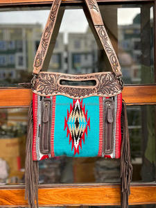Nuevo bolso de mano con flecos Jacquard multicolor Sling bohemio azteca tela diseñador bolso elegante superventas para mujer - Product Image 4