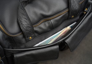 Bolsa de Viaje Unisex de Cuero Genuino Retro, Bolsa Deportiva de Gimnasio, Bolsa de Viaje de Gran Capacidad para Fin de Semana, Equipaje Ligero y Portátil - Product Image 6