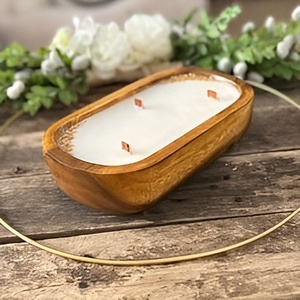 Contenedor de vela de madera único para el hogar, Hotel, restaurante, iluminación, vela perfumada, tarro para decoración de mesa - Product Image 1