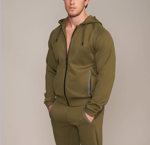 Ensemble de survêtement décontracté pour homme avec fermeture éclair intégrale et motif imprimé, taille XS, 2 pièces pour l'échauffement - Product Image 4