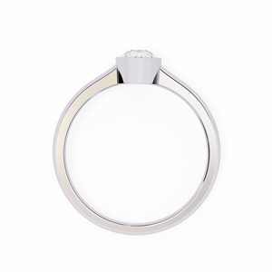 Anillo de compromiso LGD de oro de 14K con moissanita de 0.58ct en forma de pera, anillo religioso con diamante de aleación como material principal para ella - Product Image 5