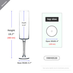 VWV0520 - Stemmed Pillar <b>Vase</b> - 20" - Product Image 2