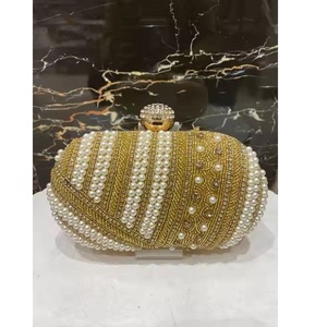 Exquisito bolso de noche bordado de lujo hecho a mano de forma redonda a la moda para Bodas de élite - Product Image 3