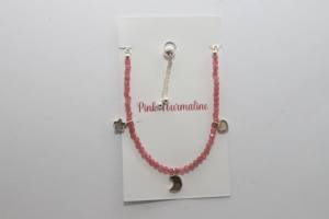 Premium High Finish 925 Sterling Silver Natural Pink Tourmaline Beads Bolo Pulsera Soft Flex Wire Box Cadena Paquete de regalo 6 Mujeres - Product Image 2