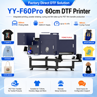 Imprimante DTF automatique YY-F60Pro 600 mm avec double tête Epson I3200-A1, secoueur de poudre et sécheur pour l'impression textile en usine