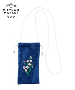 Sac en lin brodé à la main avec broderie de différentes couleurs sac à dos en lin 100% doux lavé OEM fabriqué au Vietnam - Product Image 3