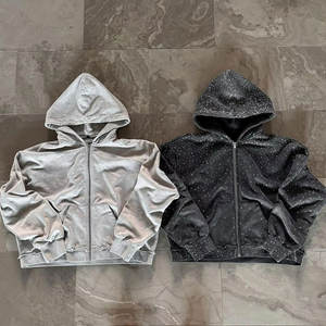 Sweat à capuche avec strass All Eyes On You en coton mélangé Rockstar Style avec strass - Product Image 3