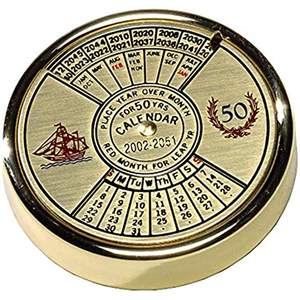 Brújula de latón plana de calidad superior de alta venta 100 año 3 "Metalate Calendario de latón náutico con acabado antiguo - Product Image 6