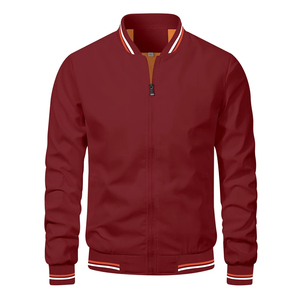 2024 hommes vestes hommes couleur unie décontracté Baseball hommes veste Logo personnalisé veste de haute qualité - Product Image 6