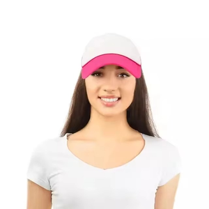 Gorra de Béisbol Premium Rosa y Blanca, Diseño de 6 Paneles, Impermeable, Bordado y Logotipo Personalizados, Visera Curva, Estilo de 5 Paneles - Product Image 4