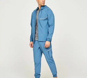 Trajes reflectantes impermeables para hombre, venta al por mayor, chándal reflectante de nailon con cremallera, traje para hombre, chándal/chándal de nailon de dos piezas - Product Image 5