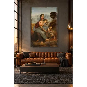 Stampa su tela di Leonardo <span class=keywords><strong>da</strong></span> <span class=keywords><strong>Vinci</strong></span>: La Vergine con il Bambino e Sant'Anna - Product Image 3