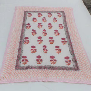 Jaipuri Razai Hand Block Print 100% Cotton Eco-Friendly Washable Lightweight <b>Quilt</b> Comforter <b>Set</b> Queen Size Hot Sale - Product Image 1