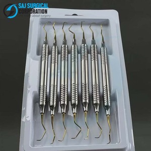 Curetas periodontales Gracey de 7 Uds., Instrumentos dentales alemanes de acero inoxidable, conjunto Dental certificado CE, instrumento quirúrgico - Product Image 3
