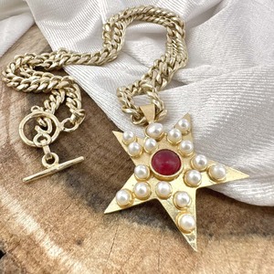 Producto Premium de moda, colgante chapado en oro de Big Star con collar de cuentas de perlas de piedras preciosas para ocasiones especiales - Product Image 4