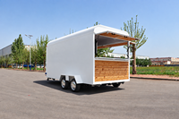 Chariot à hot-dogs mobile entièrement équipé, remorque alimentaire en acier inoxydable et fibre de verre