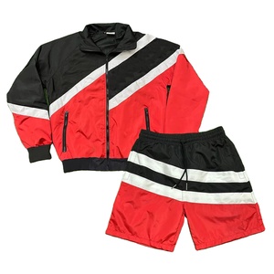 Custom Logo Plus Size <b>Men</b>’s Zip-Up Windbreaker <b>Jacket</b> & Shorts Set | Breathable Eco-Friendly <b>Lightweight</b> <b>Summer</b> Sportswear - Product Image 1