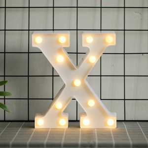 Lampada LED 3D con Lettere Luminose, Decorazione Alfabetica, Insegne Luminose - Product Image 1