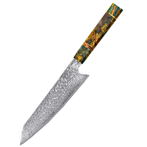Mejor precio hecho a mano de acero de Damasco cuchillo de Chef japonés hoja afilada mango de madera Apto para lavavajillas cantidad a granel - Product Image 1