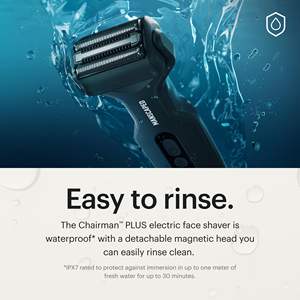 Afeitadora Eléctrica para Hombre con Dos Cabezales Intercambiables, Recortadora de Precisión de Tres Cuchillas, Carga USB-C, Resistente al Agua IPX7 para Rostro - Product Image 6