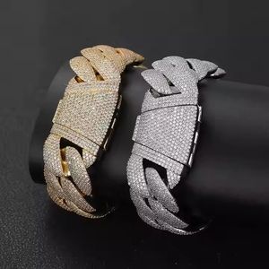 Elegante pulsera de Hip Hop con diamantes cultivados en laboratorio de 2,50 MM, plata 925/oro de 10K, regalo de joyería perfecto para mujeres que aman el lujo y el estilo - Product Image 2