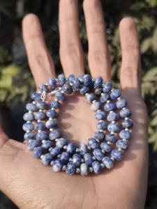 Collar de Sodalita Brasileña de 8mm, Pulido o con Acabado Mate, Collar de Cuentas Infinitas de Sodalita Genuina, Collares de Cuentas Finas - Product Image 4