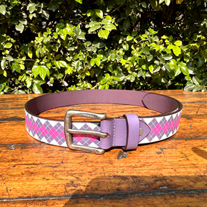 Ceinture en cuir véritable à la mode imprimée de zinc antique Longueur personnalisée Design cubique de qualité supérieure pour hommes et femmes - Product Image 2