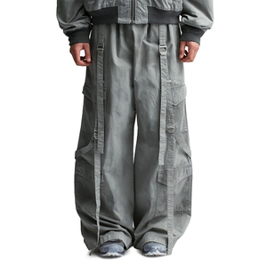 Factory Supply Men's <b>Cargo</b> <b>Pants</b> with Side Pockets Regular Fit Casual Trousers Mid Waist Competitive Price High Quality - Product Image 3