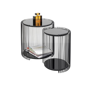 Mesa de centro decorativa de hierro y metal para jardín y oficina, muebles personalizados de diseño único de alta calidad, mesa central de forma redonda - Product Image 2