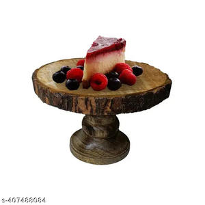 Customised Acacia Wood <b>Rotating</b> Cupcake <b>Cake</b> <b>Stand</b> Display Cupcake Display Tray From India - Product Image 4