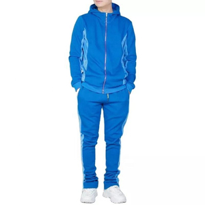 Prince Industry personnalisé hommes tricoté survêtement ensemble en gros hiver deux pièces survêtement pantalon solide imprimé haute élasticité costume empilé - Product Image 5