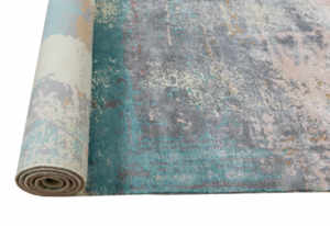 Grand tapis lavable antidérapant en laine brodée tibétaine de style hôtel moderne, tapis à motif de boucle noué à la main, ensembles de tapis - Product Image 4