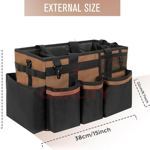 Sac de toilettage portable pour chevaux avec côtés structurés poignées faciles à saisir et compartiments spacieux pour le toilettage quotidien à vendre - Product Image 4