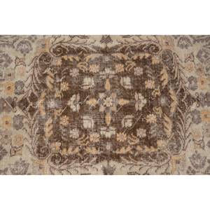 Alfombra turca vintage de área grande de 5,9x9,7 pies, material de lana beige marrón clásico, retales de látex para pasillo, alfombra rectangular para cabecera - Product Image 4