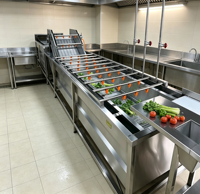 Machine industrielle à vortex pour le lavage des légumes, machines de lavage et d'emballage des légumes