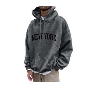 High Quality 100% Cotton Thick Pullover <b>Sweatshirt</b> Printing and <b>Embroidery</b> OEM Custom Blank Hoodies Men - Product Image 1