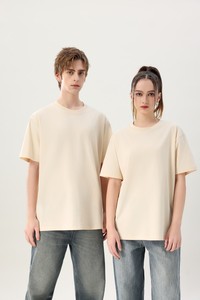 2025 Unisex algodón Sorona 300gsm peso pesado Camiseta de manga corta nuevo producto para diseño de marca logotipo en blanco camisetas para hombres - Product Image 2