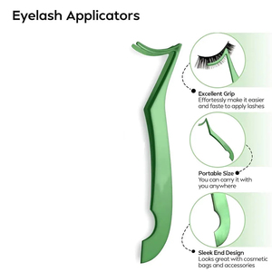 Applicateurs de cils de beauté en acier inoxydable avec pointe en fibre en forme de L Nano Grip antistatique et durable - Product Image 4