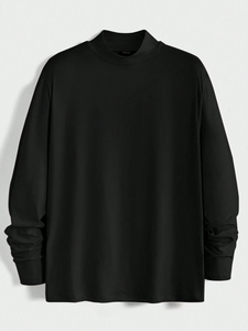 Wholesale 100% Cotton Plain O Neck Full Sleeve <b>Tshirt</b> Men Long Sleeve T Shirt Custom t Shirt for Men's - Product Image 4