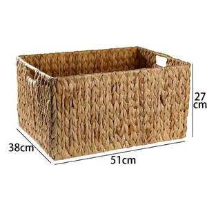 Panier en jacinthe d'eau fait à la main bol de service décoratif personnalisable écologique pour salade ou nouilles du Vietnam - Product Image 5