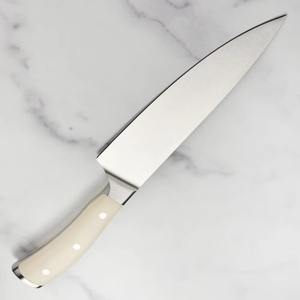 Couteaux de coupe Couteau de cuisine en acier damas Bowie personnalisé avec gravure fabriqué à partir de lame en acier damas avec poignée en bois - Product Image 4