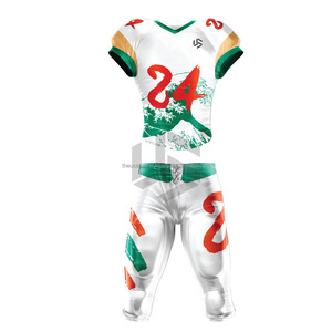Jersey de Fútbol Americano Personalizado de Talla Grande, Uniforme OEM con Letras Impresas Estilo Bandera, 100% Poliéster de Alta Calidad - Product Image 5