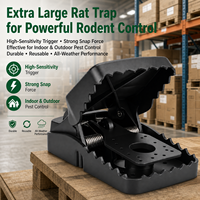 Piège à rats XXL 21 cm - Pièges à impact professionnels pour grands rats |   Réutilisable, sans produits toxiques |   Pour la maison, le garage, le grange, l'entrepôt