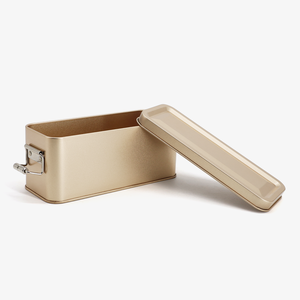 Bán buôn tùy chỉnh tinplate cấp thực phẩm Cookie kẹo Lưu trữ hình chữ nhật <span class=keywords><strong>Biscuit</strong></span> kim loại hộp thiếc với nắp khóa Khóa - Product Image 5