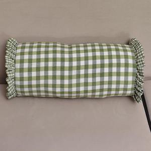 Funda De Almohada tejida a rayas con bordes con volantes Característica desechable y lavable - Product Image 4